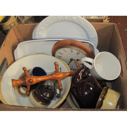 34 - Box of Kitchen Utensils, Large Mixing Bowl & Accessories.