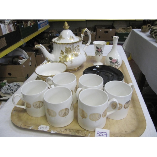 357 - Royal Adderley Cups & Saucers, Royal Albert 