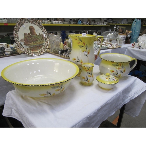 366 - 5 Piece Burleigh Ware Jug & Bowl Set with Chamber Pot.