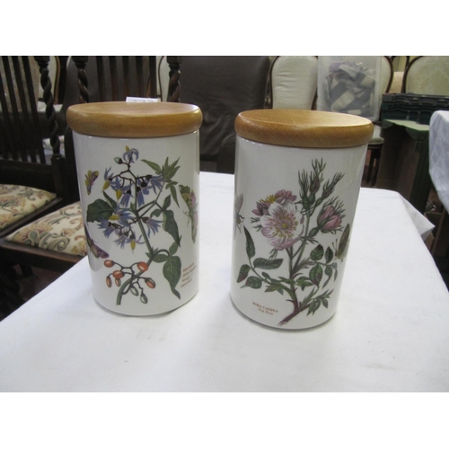 373 - Pair of Large Portmeirion Botanic Garden Storage Jars with Lids.