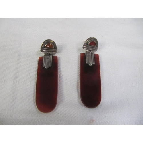 444 - Art Deco Bakelite Statement Earrings.