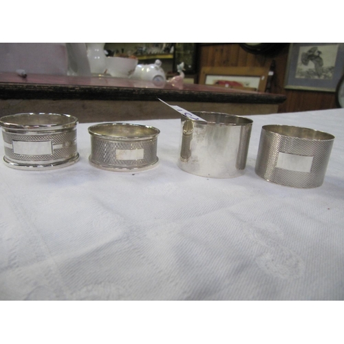 451 - 4 Hallmarked Silver Napkin Rings.