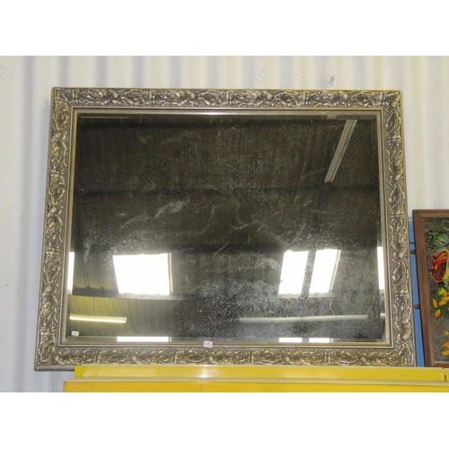 492 - Very Large Ornate Silver Framed Wall Mirror.