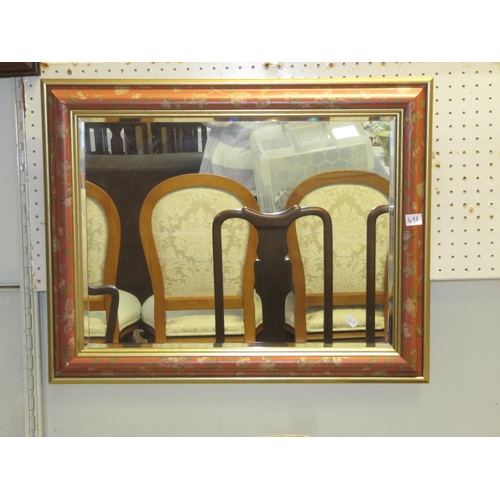 496 - Hand Painted Frame Wall Mirror.