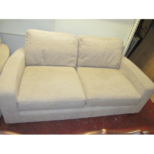 502 - Two Modern Upholstered Settees - One Two Seater, One Three Seater.