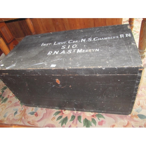 548 - Large Military Wooden Storage Chest.