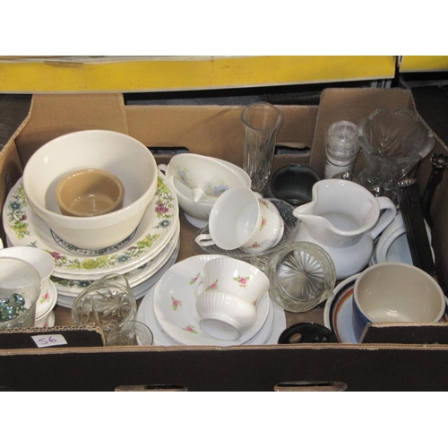 56 - Box of China & Glass Ware.