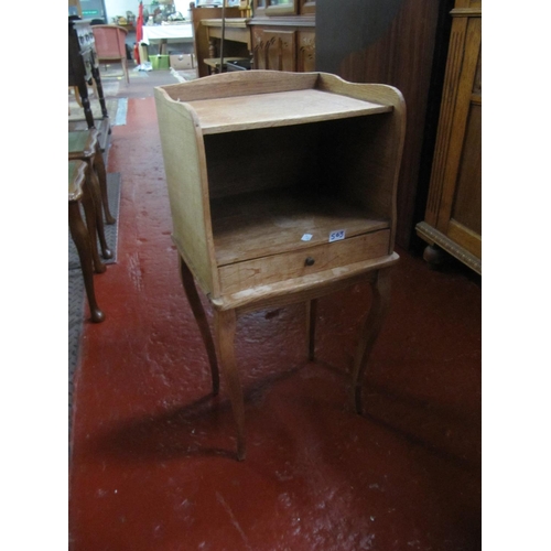 563 - Oak Single Drawer Side Table on Queen Anne Legs.