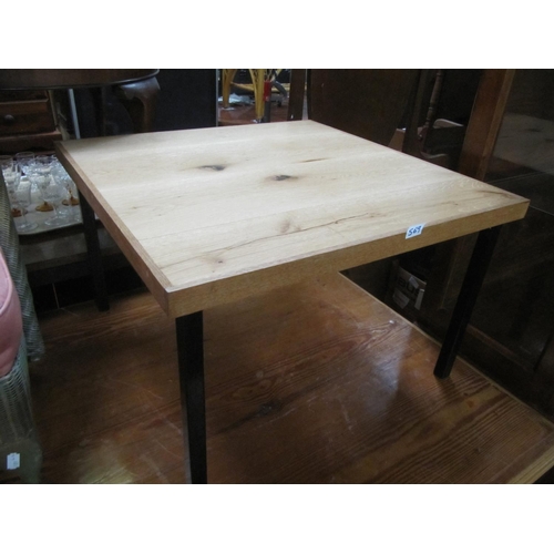 569 - Square Oak Topped Coffee Table.