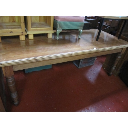 572 - Very Large Pitched Pine Rectangular Dining Table.