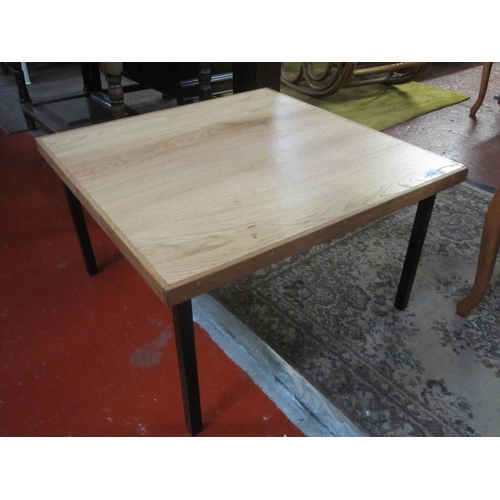 574 - Square Oak Topped Coffee Table.