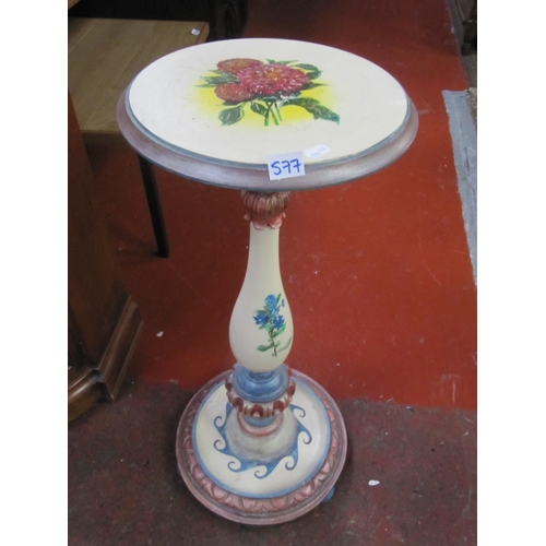 577 - Hand Painted Floral Patterned Jardiniere Stand.