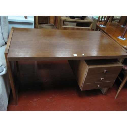 594 - Retro Oak Three Drawer Desk.