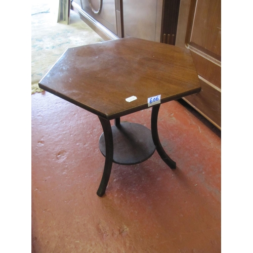 606 - Small Hexagonal Topped Occasional Table.