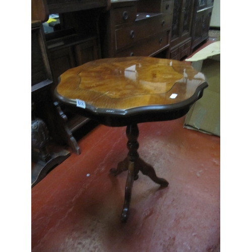 612 - Inlaid Mahogany Wine Table.n Pedestal Base.