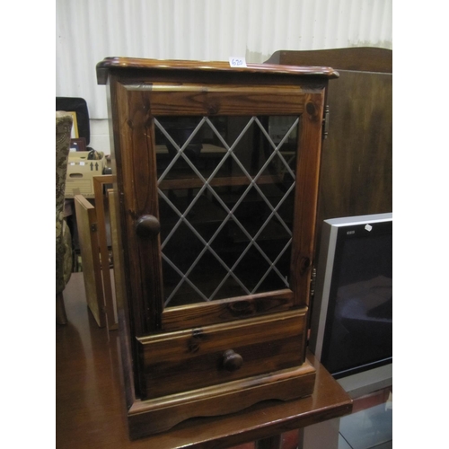 620 - Pine Cabinet with Single Glazed Door & Drawer.