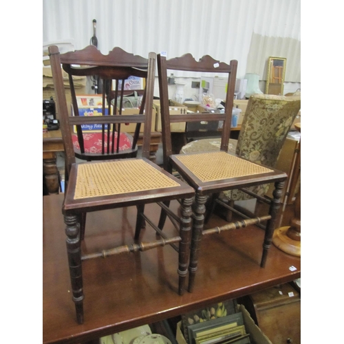 622 - Pair of Corded Topped Mahogany Chairs.