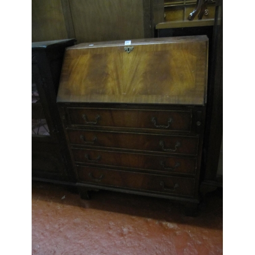 631 - Mahogany Writing Bureau over 4 Drawers.