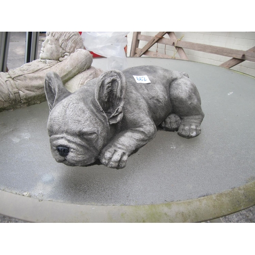 662 - Concrete French Bull Dog Garden Figure.