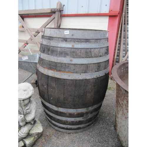 666 - Large Oak Banded Barrel.