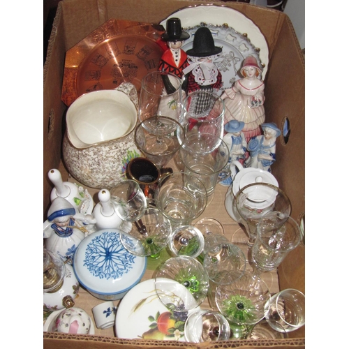 71 - Box of Assorted China & Dolls.