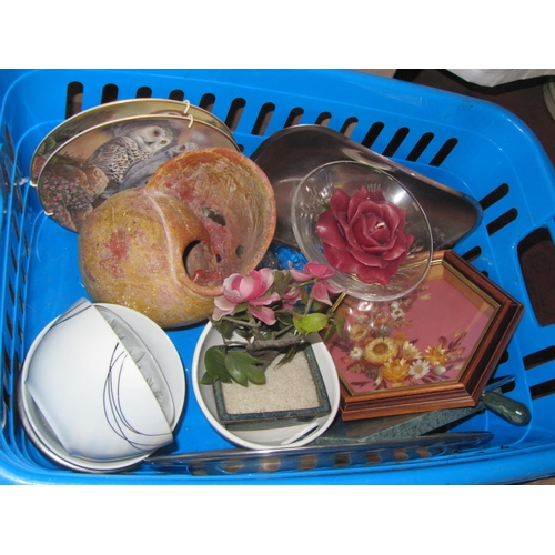 94 - Basket & Quantity of China, Plated Ware etc.