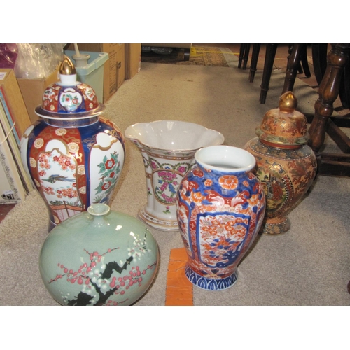 97 - Box to Include 5 Oriental Vases.