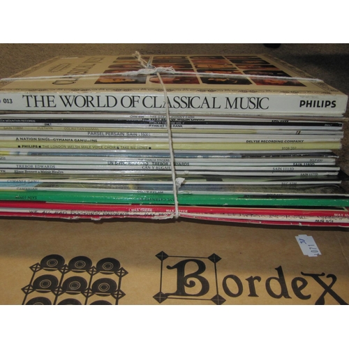 98 - Quantity of Welsh & Classical Vinyl Records along with Boxed NEW Wine Rack.