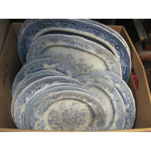 112 - Box of Plates and Meat Plates to Include Asiatic Pheasant etc.