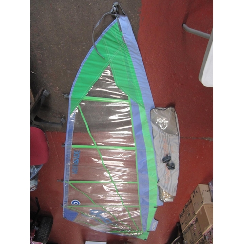 130 - Two Wind Surfing Sails - Tushingham Thunderbird T2 Windsurfing Sail in Carry Case & 4WD Wave/Slalom ... 