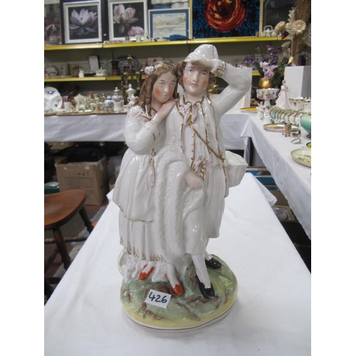 426 - Picnic Couple Staffordshire Figure.