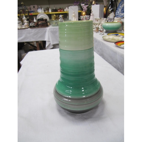 427 - Shelley Green Harmony Vase Height c.20cm (c.8”) - Has slice to side.