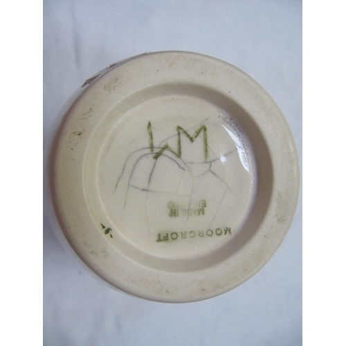 433 - Moorcroft Cream Ground Hibiscus Ovoid Vase with William John Moorcroft Initials & Printed Marks to B... 