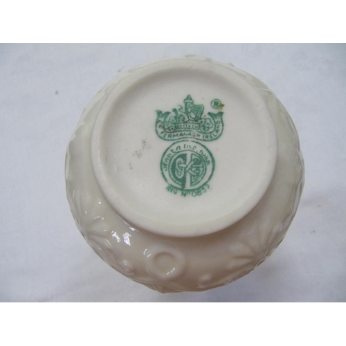 434 - Belleek Shamrock Bud Vase 2nd Green Stamp.