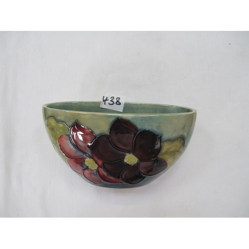 438 - Oval Shape Moorcroft Vase.