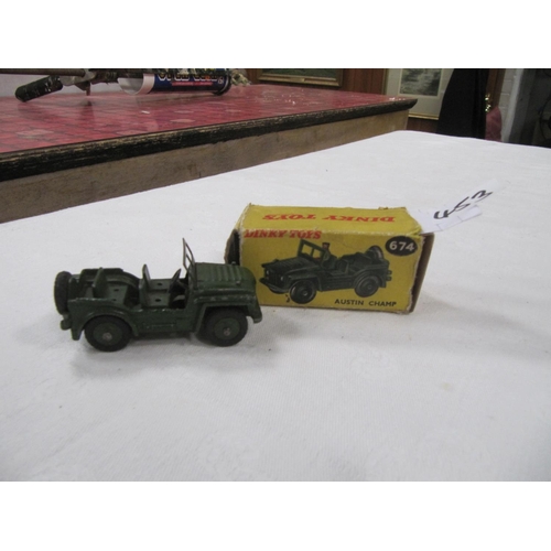453 - Boxed Vintage Dinky Toys 674 Austin Champ c.1954-1971.