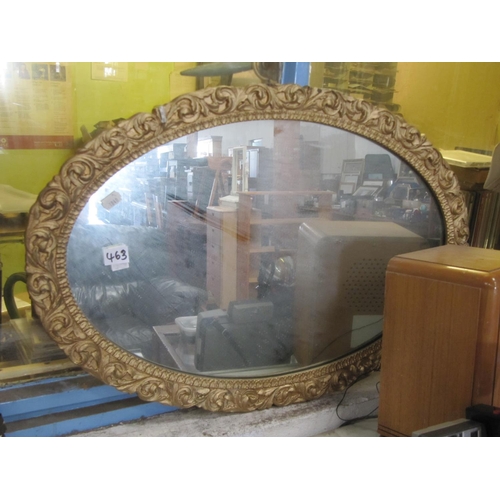 463 - Gilt Framed Oval Wall Mirror.