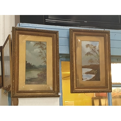 473 - Pair of Gilt Framed Oil Paintings Signed A Cook.