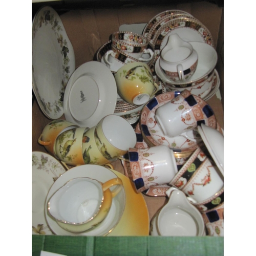 61 - Box of Assorted China, Part Tea Sets Includes Victoria China, Colclough, Royal Doulton etc.