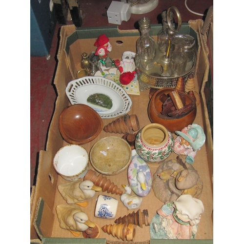 73 - Box of China, Duck Figures etc.