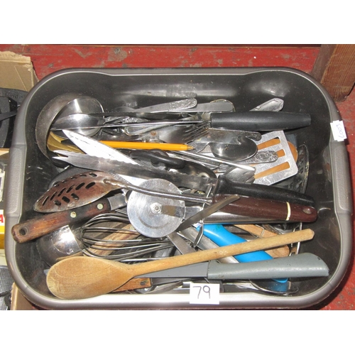 79 - Quantity of Kitchen Cutlery & Utensils.