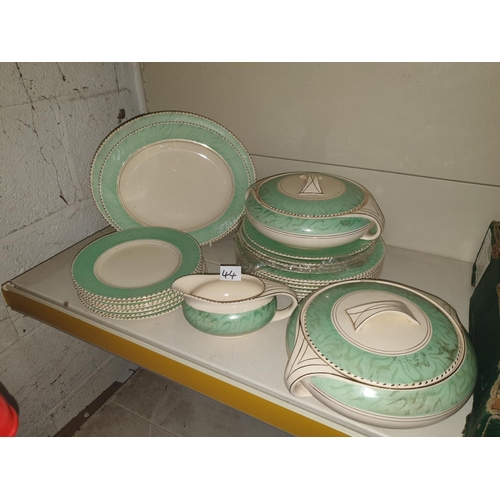 44 - 21 Piece Green & Cream Burleigh Ware 