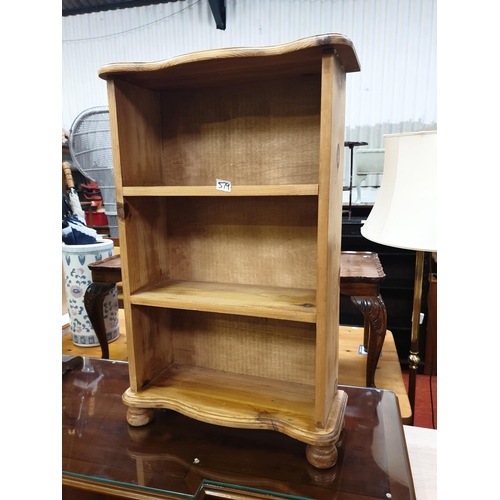 579 - Small Solid Pine Three Shelf Bookcase.