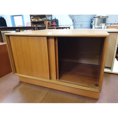 582 - G-Plan Two Sliding Door Record Cabinet.