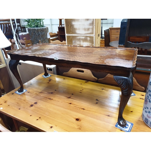 596 - Scallop Edge Mahogany Coffee Table.