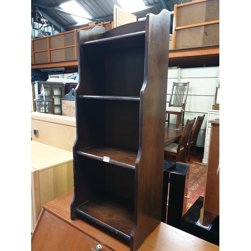 605 - Small Solid Oak Three Shelf Bookcase.