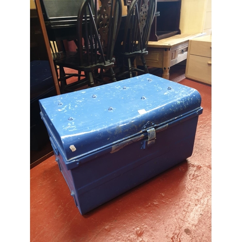 609 - Vintage Metal Trunk & Leather Vintage Case - Also bars of Boots Carbolic Soap.