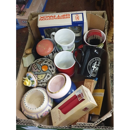 106 - Box to Include Bowls, Mugs, Pencils etc.