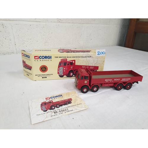 200 - Boxed Corgi British Road Services Collection Dropside Lorry no 10101.