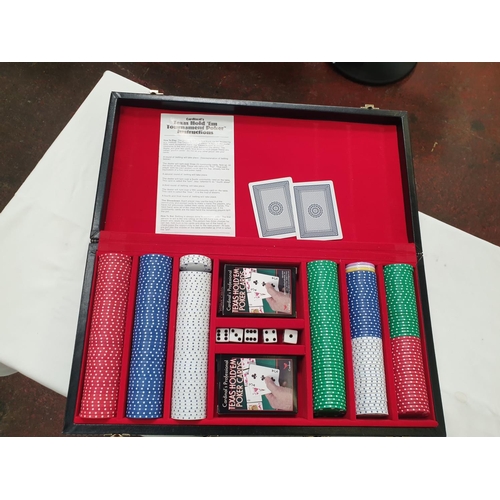 218 - Boxed Poker Chip & Card Set.